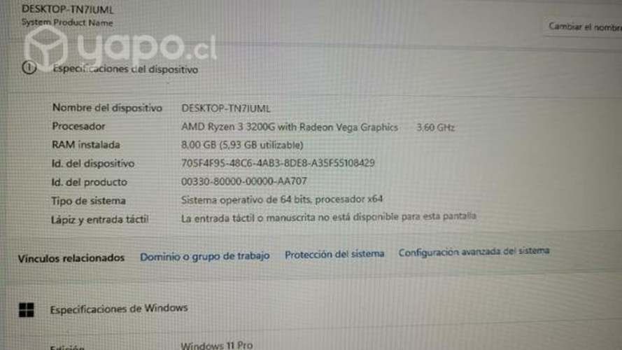 Computador ryzen 3 3200g