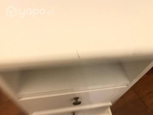 Velador Blanco estilo nórdico 2 Cajones