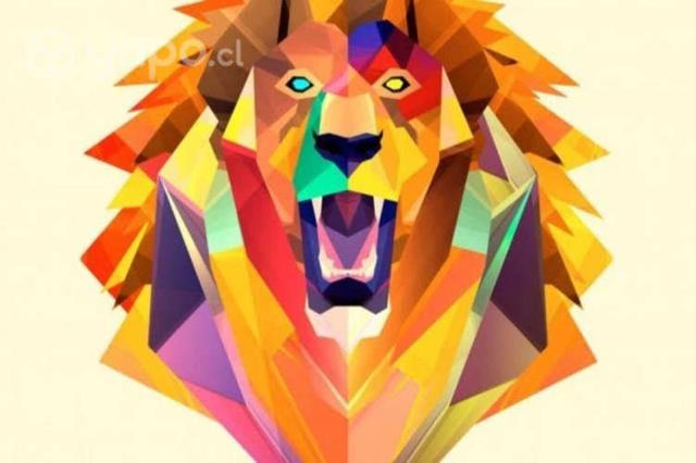 Cuadro Decorativo León Abstracto 2