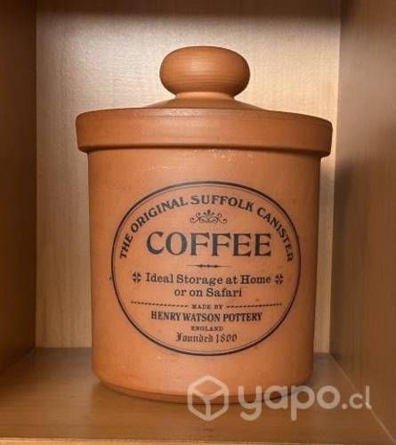 Frasco inglés, cerámica terracota. Henry Watson