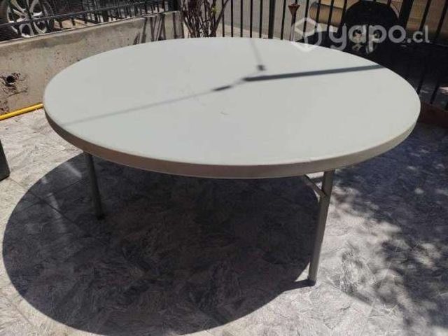 Mesa plegable redonda grande