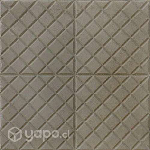 Baldosa diagonal gris 40x40x5 cm para exterior