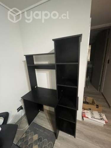 escritorio librero negro