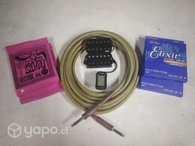 Cuerdas capsulas cable guitarra