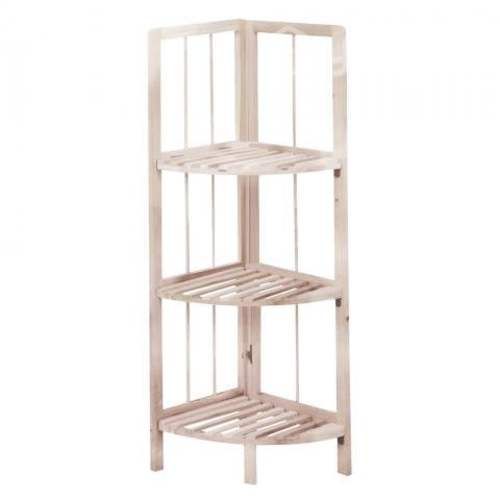 Estante Organizador Esquinero de Madera 3 Niveles