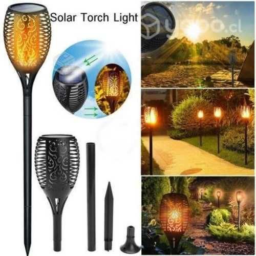Lampara Antorcha Estaca Solar Led Tipo Flama 58cm