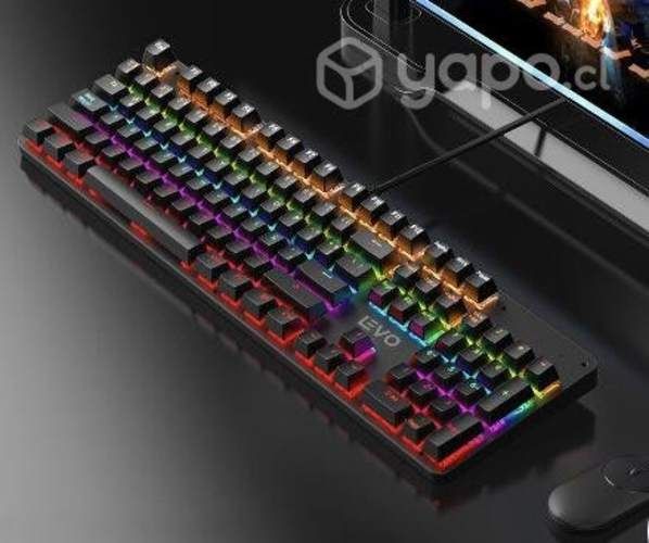 Teclado gamer storm rgb qwerty retro iluminado lev
