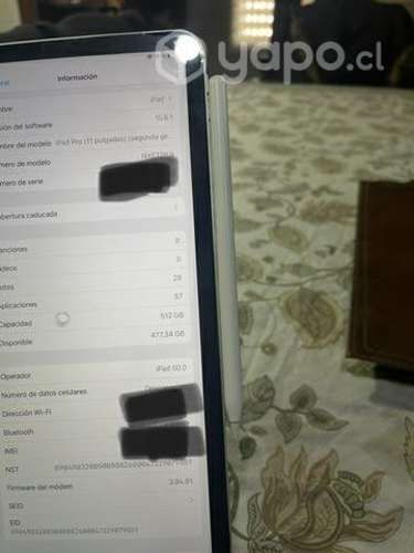 IPad 11 pro wifi celular 512 gb +Apple Pencil 2da