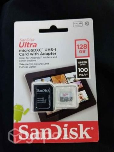 Excelente memoria sandisk ultra 128GB clase 10