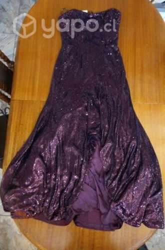 Vestido fiesta guess morado lentejuelas talla M/42