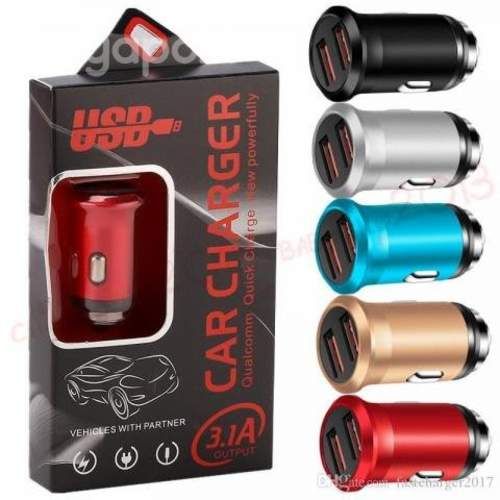 Cargador de Celular Para Auto Doble USB 3.1A 12V