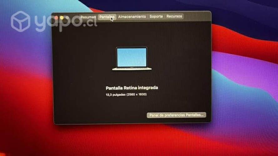 Macbook pro touch bar 13" 256 gb 8gb ram 1.4 ghzqc