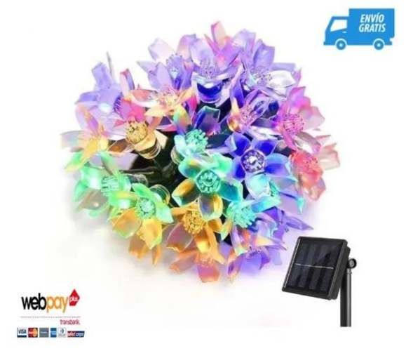 Luces Guirnalda Solar Flor 30 5Mts