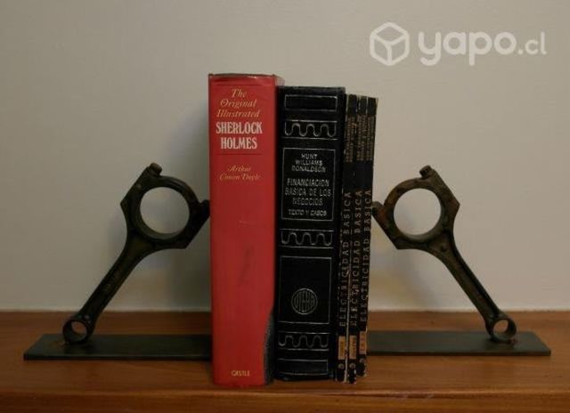 Topes Libros Acero Artesanal Par