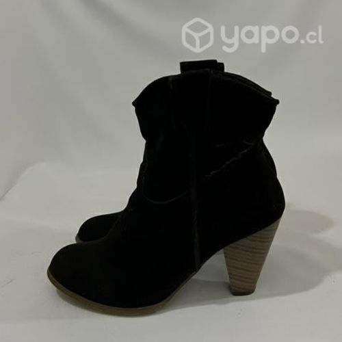 Botín 100% Tela Texano Marca Index N*38 Negro