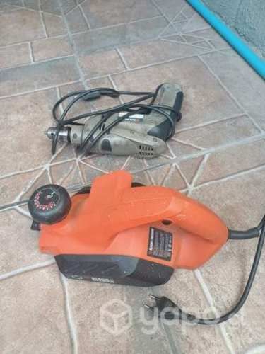 Cepilladora blac k& decker + taladro bauker