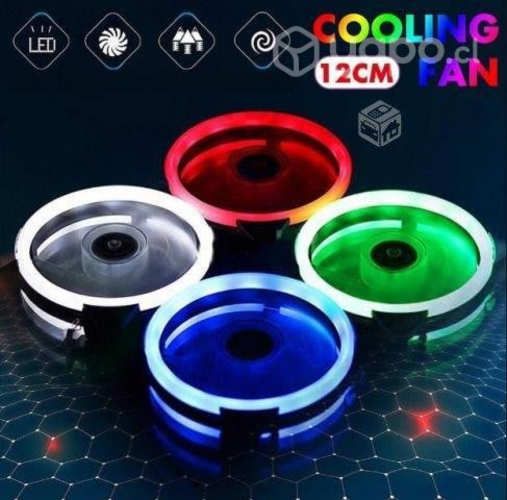 Ventilador Cooler Led Rgb 12x12cm Gamer Gabinete