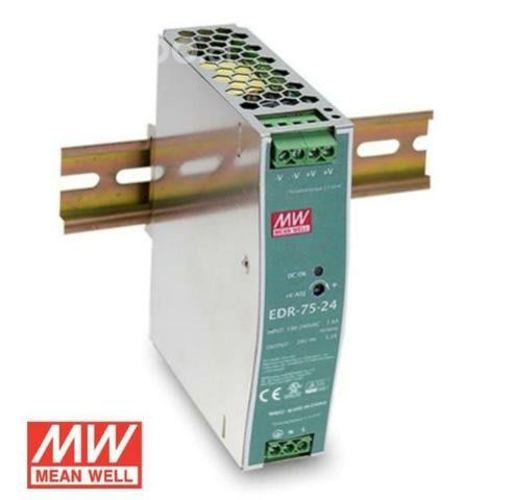 Fuente de Poder Mean Well EDR-75-12 Riel DIN 12VDC