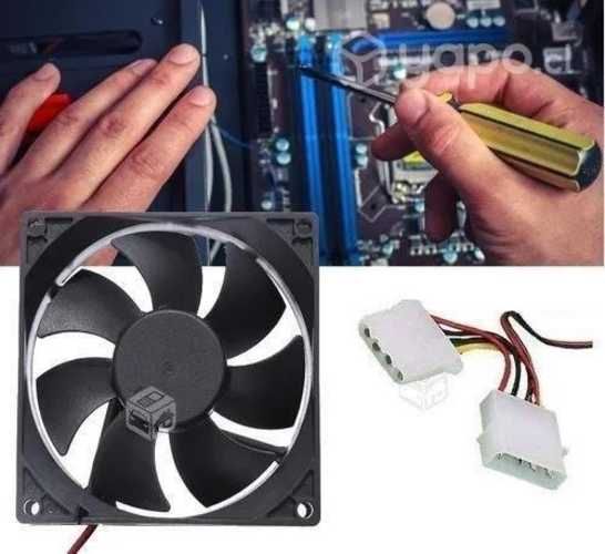 Ventilador Cooler Fan 8x8cm 12V Para PC de 4 Pines