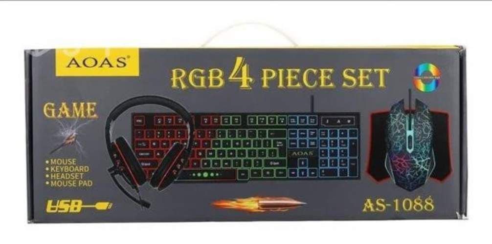 Set gamer RGB 4 PIECE SET AOAS