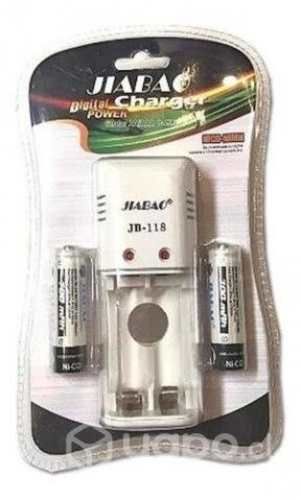 Cargador De Pilas Con 2 Pilas AA 700mah Jiabao