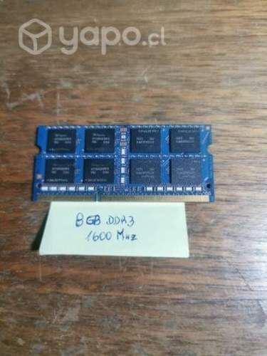 Memoria ddr3 notebook 8gb