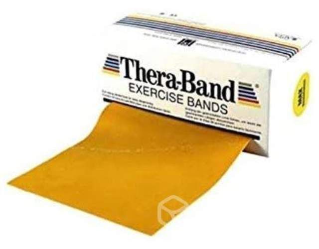 Banda Elástica Theraband Rollo 5,5 Mts Dorada