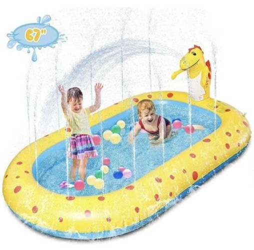 Piscina inflable con dinosaurios