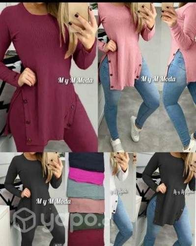 bellas poleras botón full tendencia