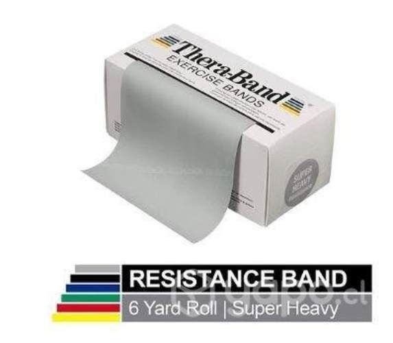 Banda Elástica Theraband Rollo 5,5 Mts Gris