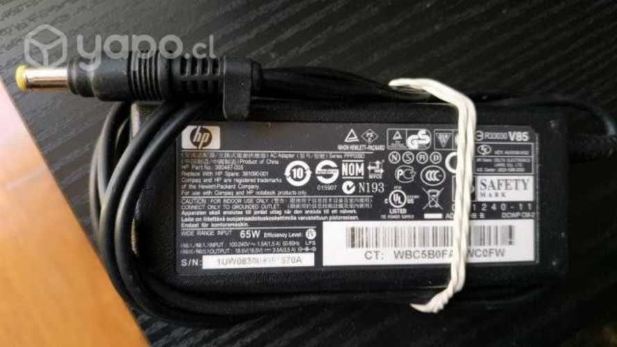 Cargador HP Original, Punta Amarilla