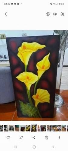 Cuadro madera pintado 100 x 50 cm