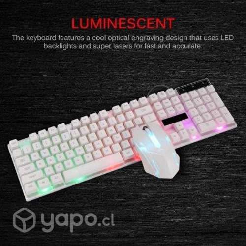 Teclado + Mouse White Gamer AOAS