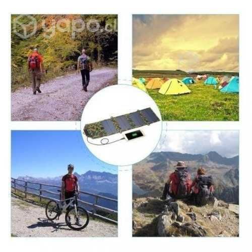 Cargador Solar USB 4 Paneles Plegables Outdoor 20W