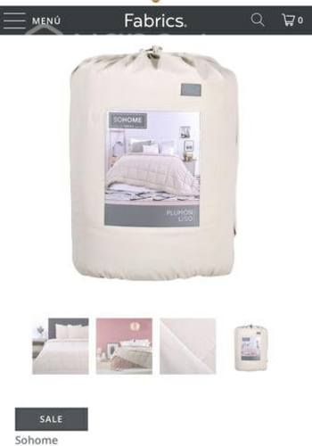 Plumón/ cobertor king sohome fabrics