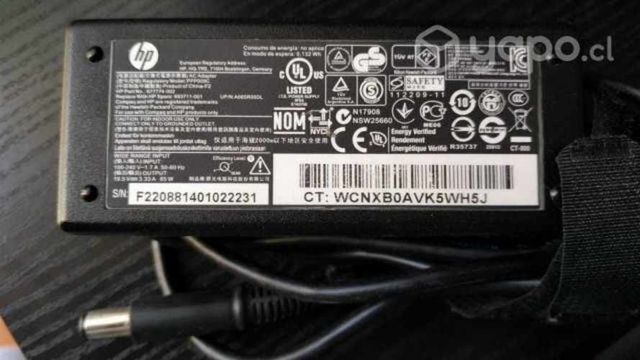Cargador HP Original, Punta Negra