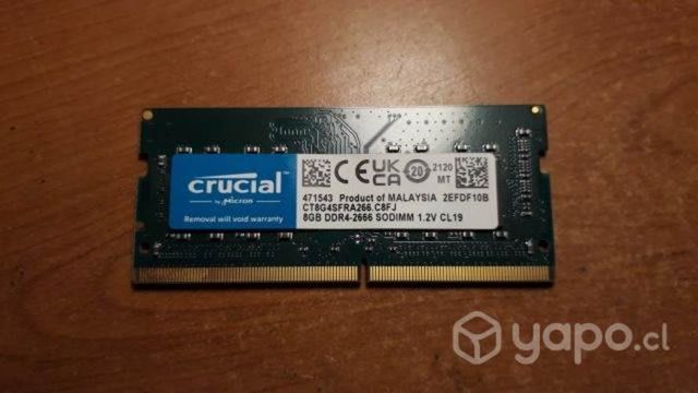 Memoria ram 8gb DDR4 para laptop