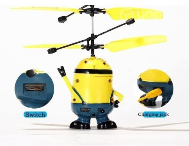 Mini Dron Helicoptero Minions Control x Inducción