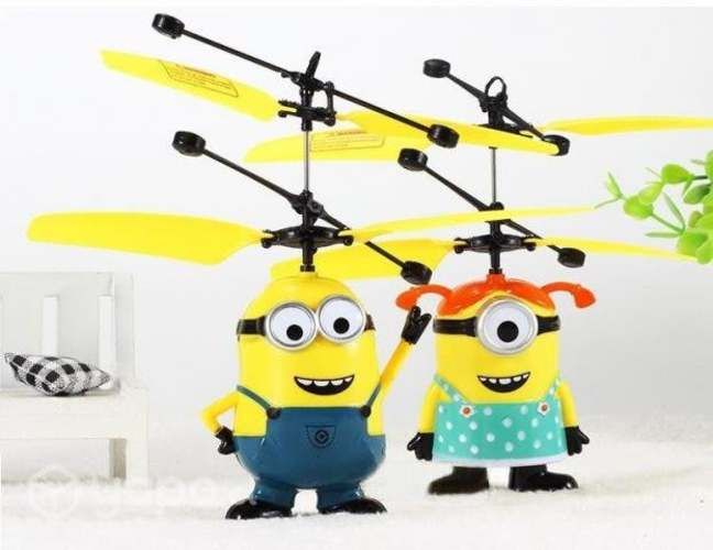 Mini Dron Helicoptero Minions Control x Inducción
