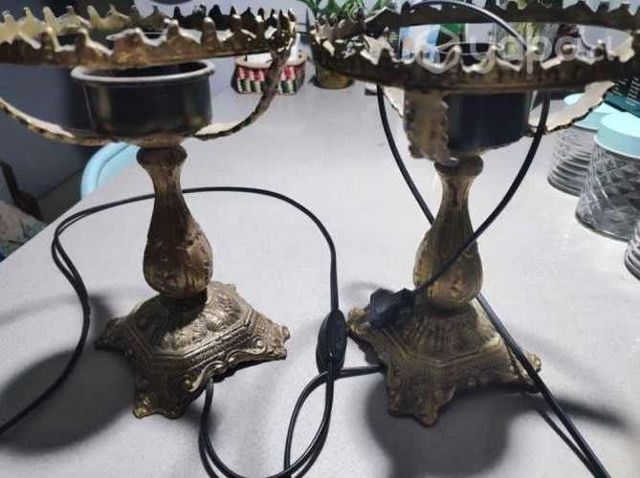 Set 2 Lámparas antiguas de Bronce