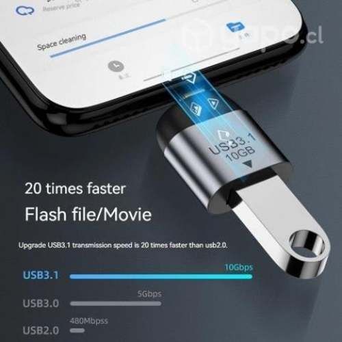 Adaptador Tipo C a USB 3.0 Resistente Metal Alumin