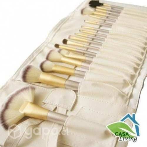 Brochas de maquillaje Beige 18 pinceles