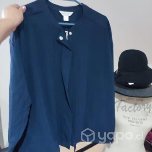 Chaqueta o blusa (tela de blusa) XL azul marino