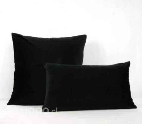 Pack De 2 Fundas De Terciopelo Para Cojín Negro