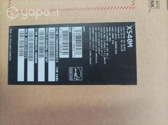 Notebook Asus X540 M