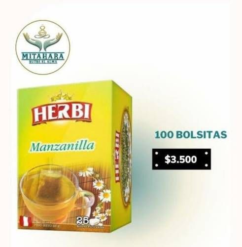Te Manzanilla 100 bolsitas Herbi peruano