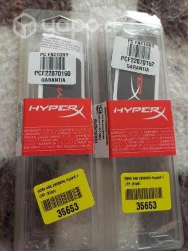 8 gb de ram ddr4(4x2) 2666hz hyperX fury