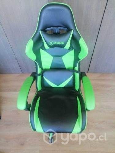 Silla gamer verde profesional bzz
