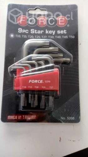 Juego de llaves torx t10-t50 cortas