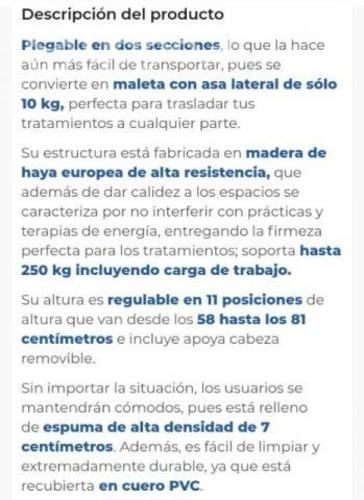 Camilla plegable semi nueva